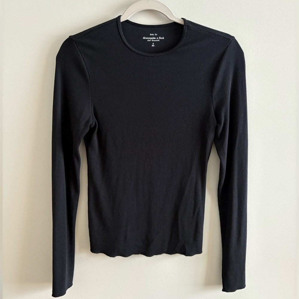 Abercrombie and Fitch Essential Long-Sleeve Feather Weight Rib Tuckable